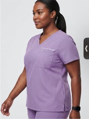 FIGS Catarina One Pocket V-Neck Scrub Top Lavender Purple Womens Plus Size 4XL⁠